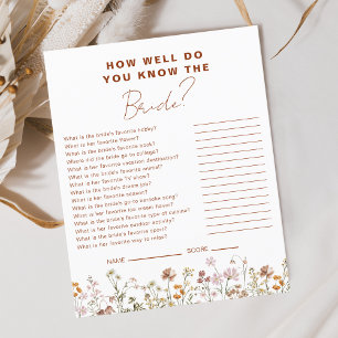 Wildflower Hoe goed ken je de bruid? Flyer