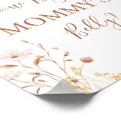 Wildflower Hoe groot is het buikteken van mama Poster (Hoek)