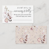 Wildflower Hoe groot is mama's buik spel Informatiekaartje (Voorkant / Achterkant)