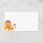 Wildflower Honey Bee Luier Raffle Baby shower Informatiekaartje (Achterkant)