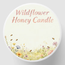 Wildflower Honey Kaarslabel – Zachte Weide Design