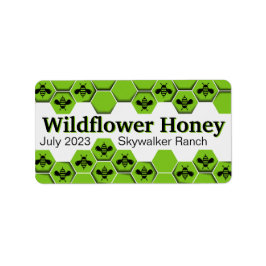 Wildflower Honeycomb Honey Jar Etiket