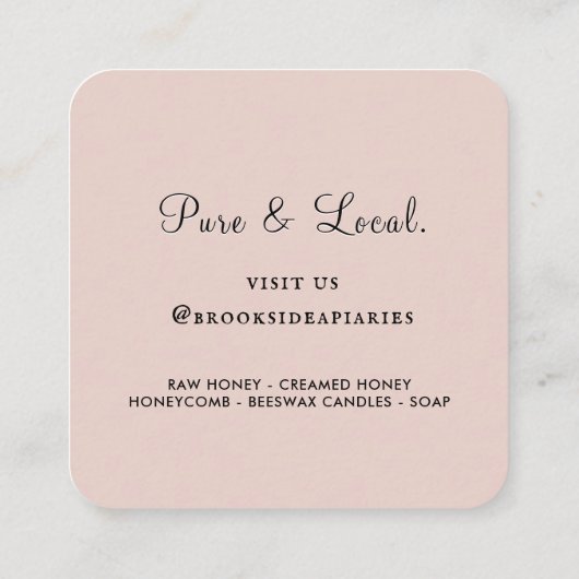 Wildflower Honingraat & Bee Apiary Visitekaartje (Achterkant)