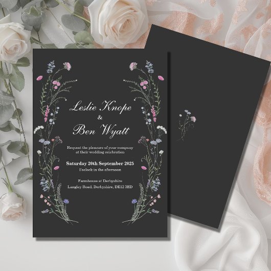 Wildflower Huwelijksuitnodiging WF1 Kaart