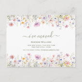 Wildflower Ik ben verhuisd | Bewegende aankondigin Briefkaart (Voorkant)