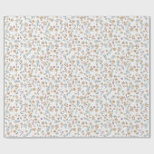 Wildflower Illustrated Wrapping Paper - Orange Cadeaupapier (Vlak)