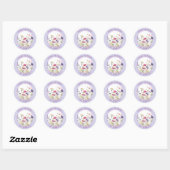 Wildflower illustratie aangepaste tekst sticker (Vel)