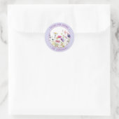 Wildflower illustratie aangepaste tekst sticker (Tas)
