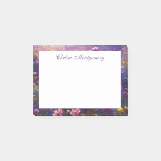 Wildflower impressionistisch schilderij gepersonal post-it® notes (Voorkant)