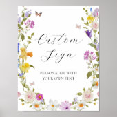 Wildflower in Bloom Aangepast tekstteken Poster (Voorkant)