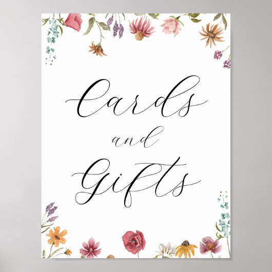 Wildflower In Bloom Kaarten en Cadeaus Bord Poster (Voorkant)