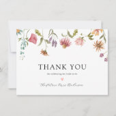 Wildflower in Bloom Vrijgezellenfeest Dank u Bedankkaart (Voorkant)