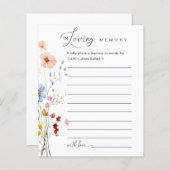 Wildflower "in liefdevolle herinnering" begrafenis (Voorkant / Achterkant)