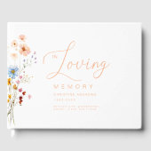 Wildflower "in liefdevolle herinnering" begrafenis gastenboek (Voorkant)