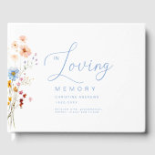 Wildflower "in liefdevolle herinnering" begrafenis gastenboek (Voorkant)
