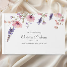 Wildflower "in liefdevolle herinnering" begrafenis