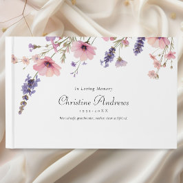 Wildflower "in liefdevolle herinnering" begrafenis gastenboek