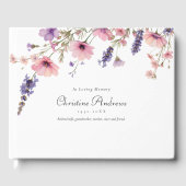 Wildflower "in liefdevolle herinnering" begrafenis gastenboek (Voorkant)