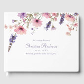 Wildflower "in liefdevolle herinnering" begrafenis gastenboek (Voorkant)