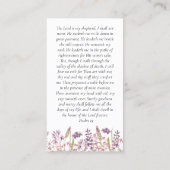 Wildflower in liefdevolle herinnering Gebed Kaart Contactkaartje (Achterkant)