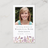 Wildflower in liefdevolle herinnering Gebed Kaart Contactkaartje (Voorkant)