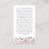 Wildflower in liefdevolle herinnering Gebed Kaart Contactkaartje (Achterkant)