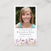 Wildflower in liefdevolle herinnering Gebed Kaart Contactkaartje (Voorkant)