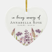 Wildflower in liefdevolle herinnering keramisch ornament (Voorkant)