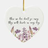 Wildflower in liefdevolle herinnering keramisch ornament (Achterkant)