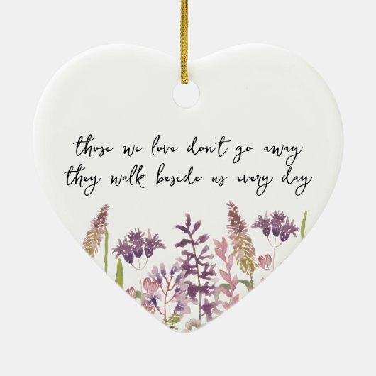 Wildflower in liefdevolle herinnering keramisch ornament (Achterkant)