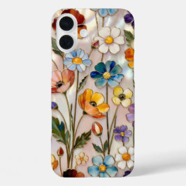 Wildflower iPhone Hoesje Kleurrijk Gebrandschilder