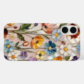 Wildflower iPhone Hoesje Kleurrijk Gebrandschilder (Achterkant (horizontaal))