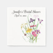 Wildflower Iris Tuin Elegant Party Vrijgezellenfee Servet (Voorkant)