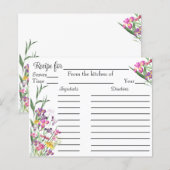 Wildflower Iris Vrijgezellenfeest Recept Aanvraag  (Voorkant / Achterkant)