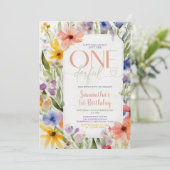 Wildflower is niet een mooie 1e verjaardag kaart (Staand voorkant)