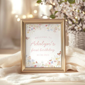 Wildflower is niet haar prachtige verjaardagsbord poster