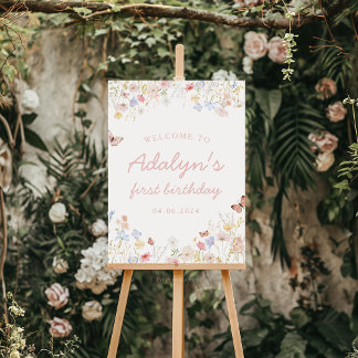 Wildflower is niet haar prachtige verjaardagsbord poster