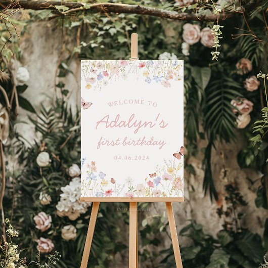 Wildflower is niet haar prachtige verjaardagsbord poster