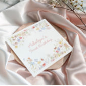 Wildflower is niet zij een prachtig verjaardagsser servet