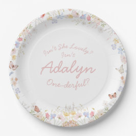 Wildflower is niet zij weemoedige papieren Borden Papieren Bordje