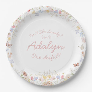 Wildflower is niet zij weemoedige papieren Borden Papieren Bordje