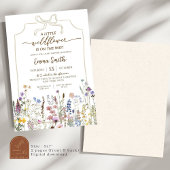 Wildflower is op de weg Baby shower Kaart