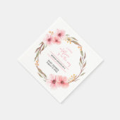 Wildflower is op weg naar roze Baby shower Servet (Hoek)