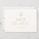 Wildflower & Ivoor Floral Save the Date Briefkaart (Voorkant)