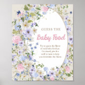 Wildflower Ivory pastel roze Raad het baby eten Poster (Voorkant)