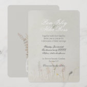 Wildflower Jars Boho Wedding Invitation Kaart (Voorkant / Achterkant)