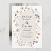 Wildflower joint verjaardag foto terug kaart (Voorkant / Achterkant)