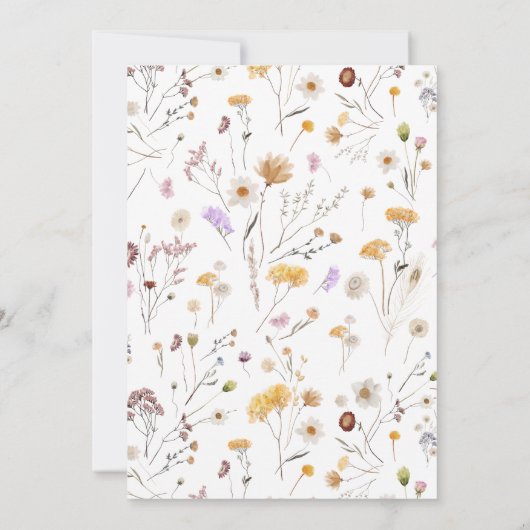 Wildflower Joint Verjaardag Uitnodiging Bloemen Te (Achterkant)