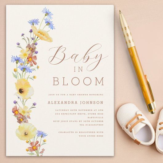 Wildflower Jongen Baby Borrel Kaart