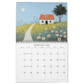 Wildflower Journeys 2026 Folk Art Wall Kalender (Feb 2026)